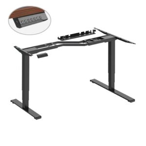L-shaped electric desk